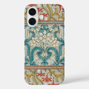 Coques iPhone 16 Daffodique chintz papier peint à fleurs Art nouvea