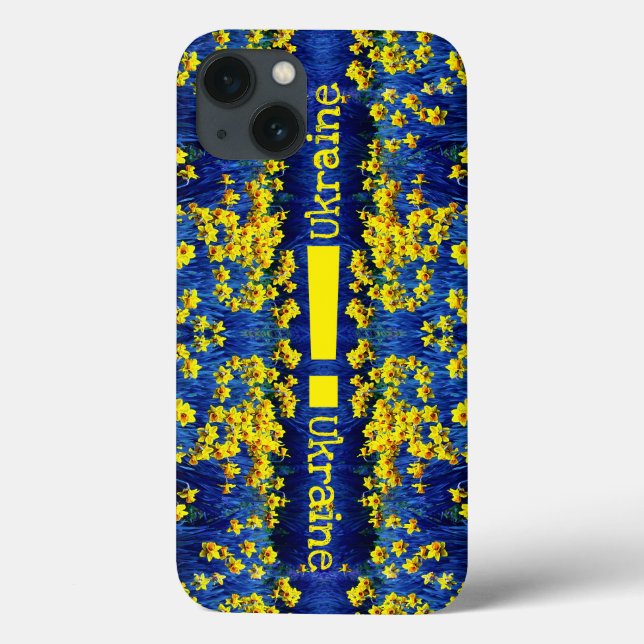 Coques Case-Mate iPhone Daffodique Printemps Exclamation jaune bleu Ukrain (Verso)