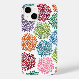 Coque Pour iPhone 14 Dahlia Floral Fleur d'Art Fin Aquarelle Arc-en-cie