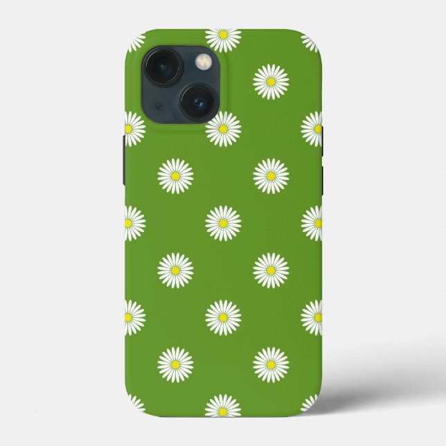 Coques Case-Mate iPhone Daisies Motif illustratif sur Vert (Verso)