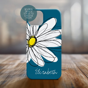 Coques Pour iPhone Daisy tendance Floral Illustration Nom personnalis