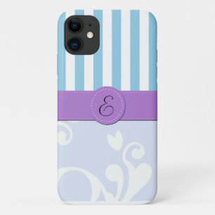 Etui iPhone Case-Mate Damas Bleu, Bleu, Gratté, Monogramme