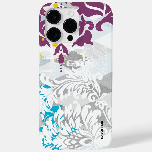 Coques Case-Mate iPhone Damas et lustres sur la conception triangulaire Ab (Verso)