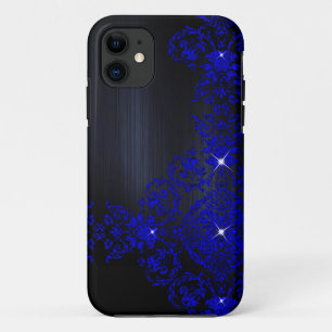 Coque Case-Mate Pour iPhone Damas foncé bleu
