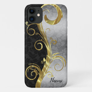 Case-Mate iPhone Case Damas Noir Et Argent