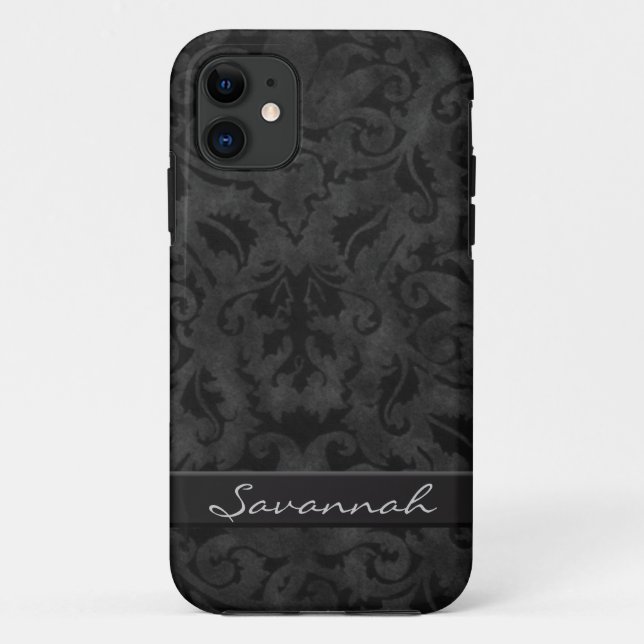 Coques Case-Mate iPhone Damas noir personnalisées (Dos)