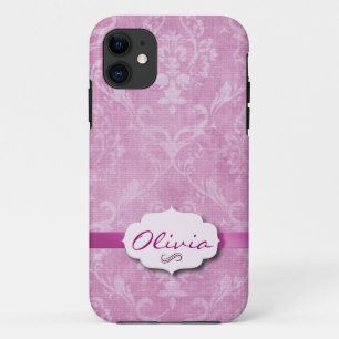 Coques Pour iPhone Damas rose avec plaque signalétique