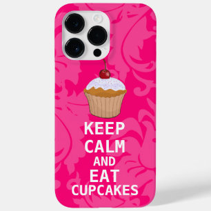 Coques Pour iPhone Damas Rose Chaud GARDER CALME ET Manger Cupcakes