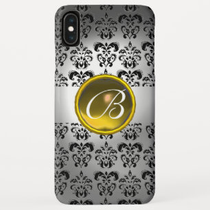 Coque Case-Mate Pour iPhone DAMASK GEM MONOGRAS blanc noir