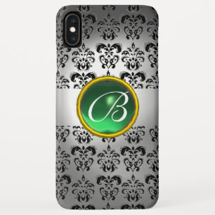 Etui iPhone Case-Mate DAMASK GEM MONOGRAS blanc noir vert