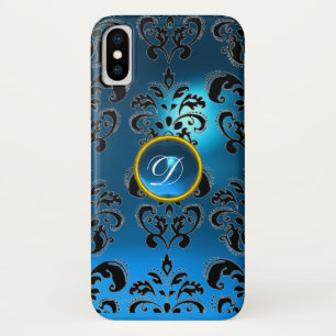 Etui iPhone Case-Mate DAMASK GEM MONOGRAS bleu