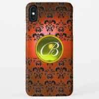DAMASK GEM MONOGRAS orange jaune noir
