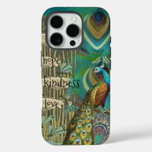 Coques iPhone 16 Pro Damask Peacock & Feather You Choose Color