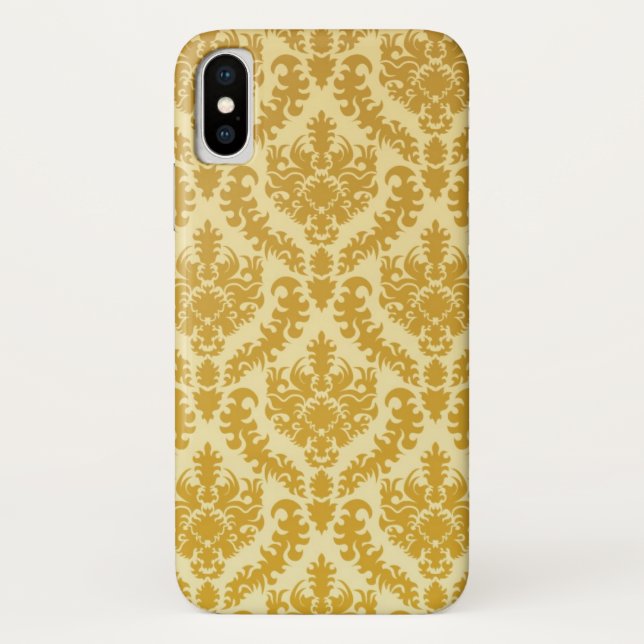Coques Case-Mate iPhone Damassé d'or (Dos)