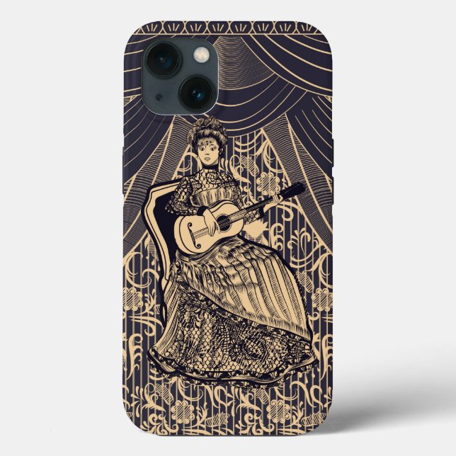 Coques Case-Mate iPhone Dame avec guitare (Verso)