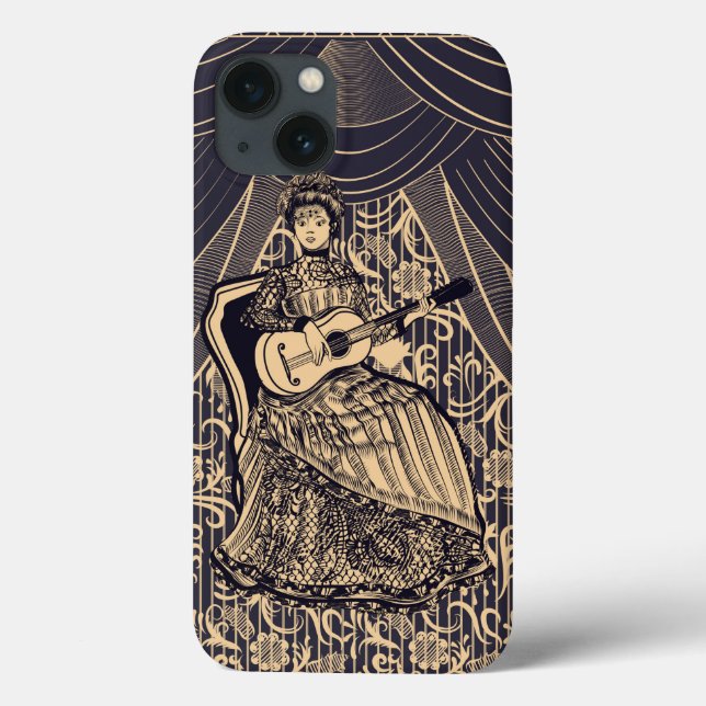 Coques Case-Mate iPhone Dame avec guitare (Verso)