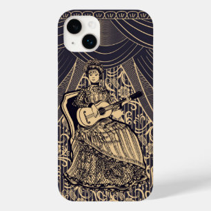 Coque Pour iPhone 14 Plus Dame avec guitare