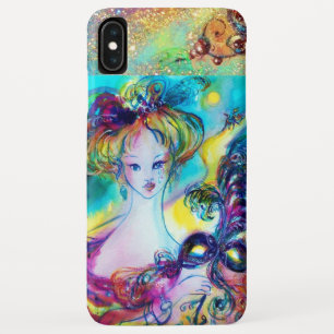 Coque Pour iPhone XS Max DAME AVEC MASQUE FEATHEREE Vénitien Masquerade Nui