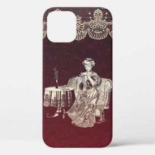 Coques Pour iPhone dame boit du thé