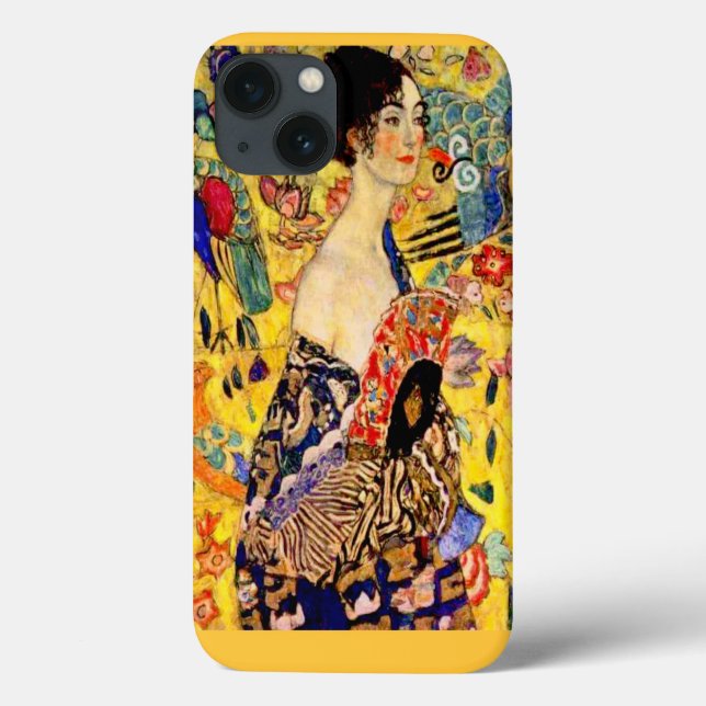 Coques Case-Mate iPhone Dame Gustav Klimt avec ventilateur (Verso)