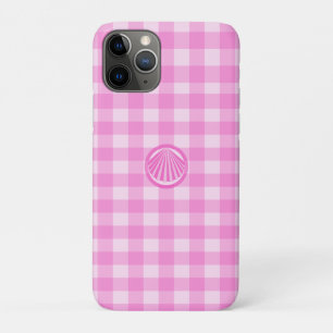 Case-Mate iPhone Case Damier rose avec coquillage-