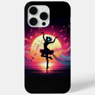Coque iPhone 15 Pro Max Dancing in the Sunset – Music Lover Vector Art Pho