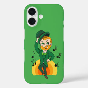 Coques iPhone 16 Dancing leprechaun, dessin animé de la Saint Patri