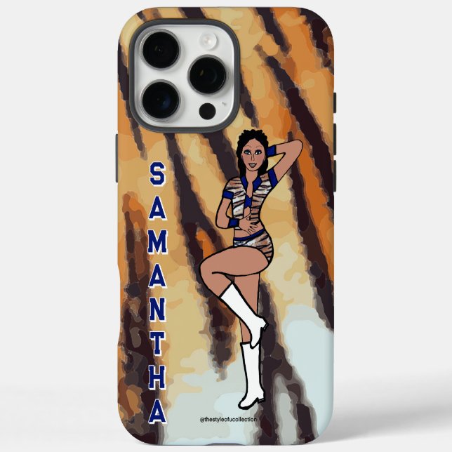 Coques Case-Mate iPhone Danseuse personnalisée Tigre Bleu #1 (Verso)
