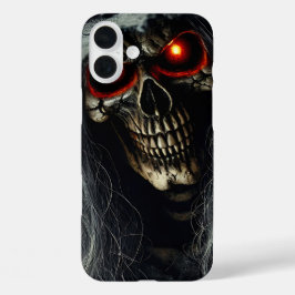 Coques iPhone 16 Plus Dark Reaper Skull with Glowing Eyes Phone Case