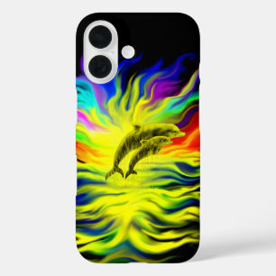 Coques iPhone 16 Dauphins au soleil