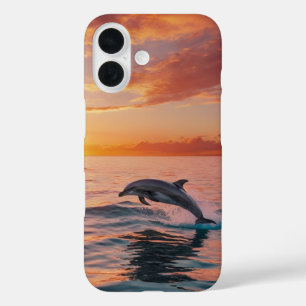 Coques iPhone 16 Dauphins du coucher du soleil