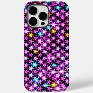 Coque Pour Pour iPhone 14 Pro Max de belles étoiles violettes colorées brillantes
