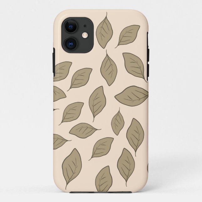 Coques Case-Mate iPhone De mignons feuilles motifs jettent oreiller (Dos)
