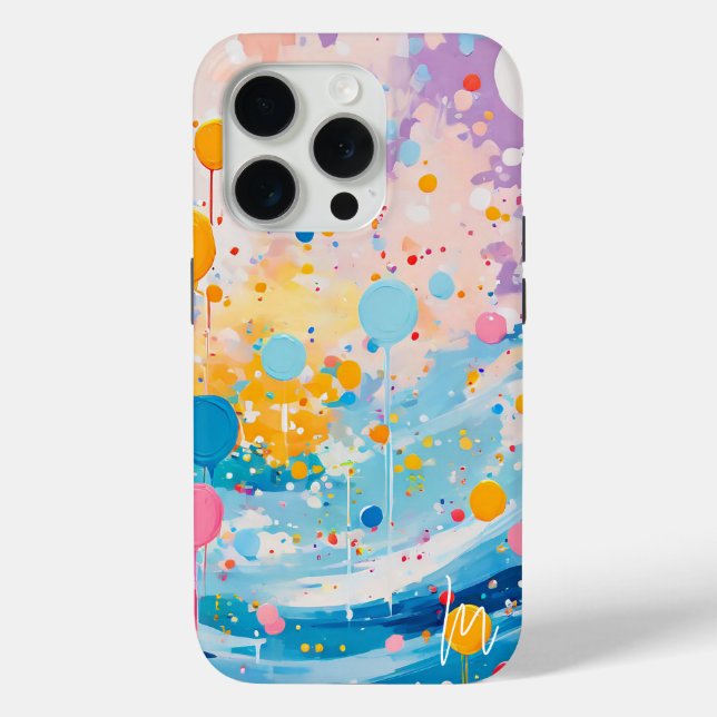 Coques Case-Mate iPhone Déchets de points colorés (Verso)