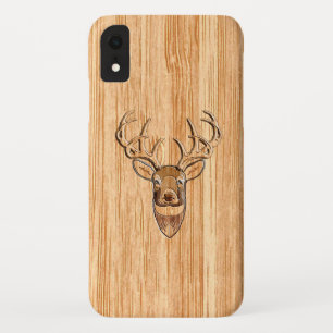 Case-Mate iPhone Case Décor de tête de cerf à queue blanche de style gra
