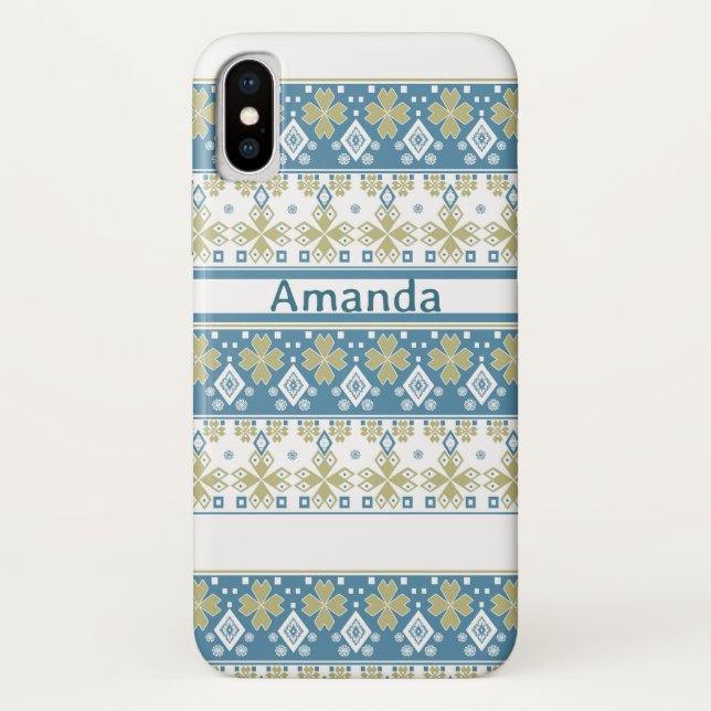 Coques Case-Mate iPhone Décor ornemental intime, folk orné (Dos)