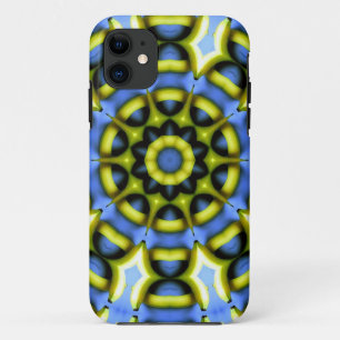 Coque Case-Mate Pour iPhone Décoration Kaléidoscope Bleu Jaune