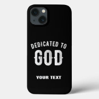 DÉDIÉ À DIEU PERSONNALISABLE COOL TEXTE BLANC