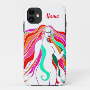 Case-Mate iPhone Case Déesse aux cheveux longs multicolores Thunder_Cove