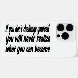 Coque Pour Pour iPhone 14 Pro Max Défis-toi Devis Motivationnel