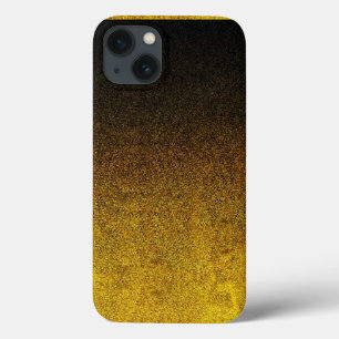 iPhone 13 Coque Dégradé de Parties scintillant jaune et noire