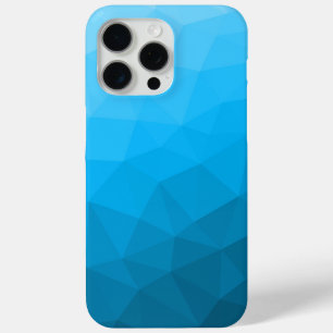 Coque iPhone 15 Pro Max Dégradé géométrique de maille cyan bleu clair