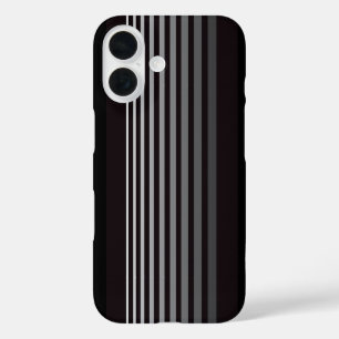 Coques iPhone 16 Dégradé Monochrome Moderne Diagramme Vertical