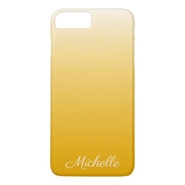 Coques Case-Mate iPhone dégradé personnalisé ombre jaune (Dos)