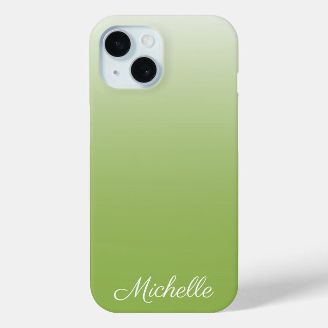 Coques Case-Mate iPhone dégradé personnalisé vert vert foncé (Verso)