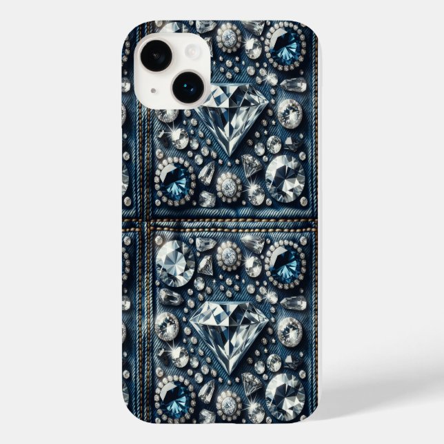 Coques Case-Mate iPhone Denim & Diamonds Bling Bijou Glamour (Verso)