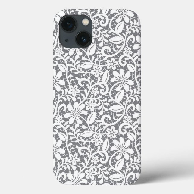Coques Case-Mate iPhone Dentelle blanche 1 (Verso)