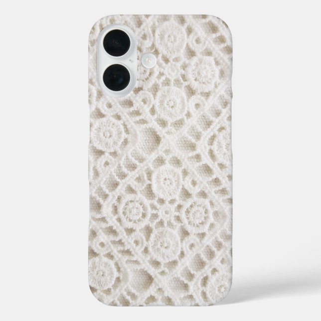 Coques Case-Mate iPhone Dentelle Ivory Crochet (Verso)