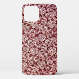 Case-Mate iPhone Case Dentelle rose, motif rose vintage.