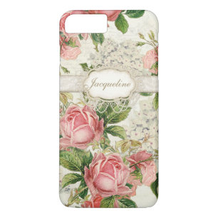 Coque Case-Mate Pour iPhone Dentelle Rose vintage en Hydrangea Floral Art